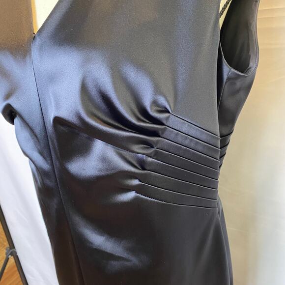 Escada Women's Sheath Cocktail Dress Size EU 40 Navy Fitted Midi Evening Dress - Picture 3 of 13